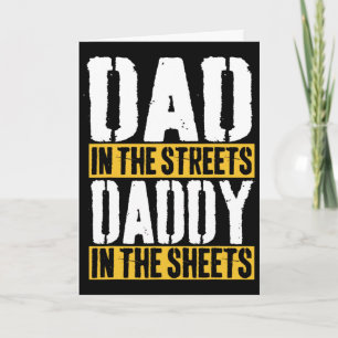 Papa auf der Straße Daddy auf dem Blatt Vater&#; s Karte