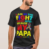 Papa Autism Awareness Puzzle Geschenk T-Shirt (Vorderseite)