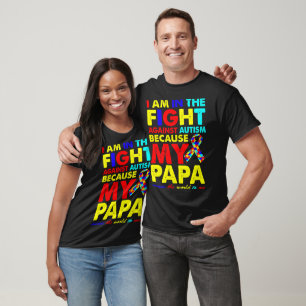 Papa Autism Awareness Puzzle Geschenk T-Shirt