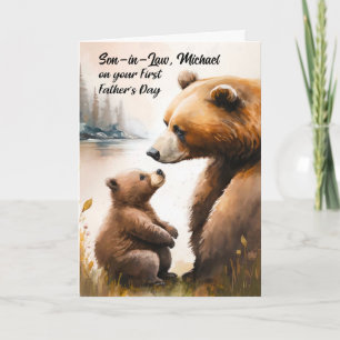Papa Baby Bear Custom Relations Karte
