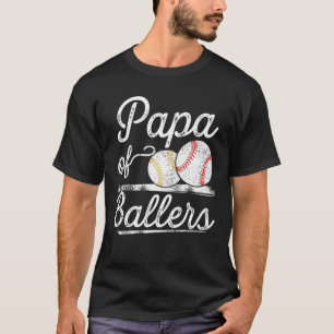 Papa Ballers Funny Baseball Softball-Geschenk von T-Shirt