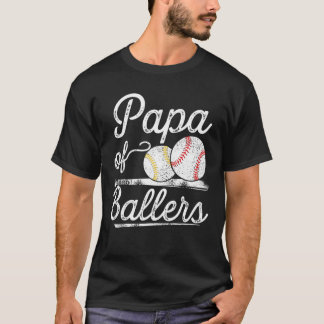 Papa Ballers Funny Baseball Softball-Geschenk von T-Shirt
