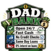  Papa Bank Lustig  Golfball
