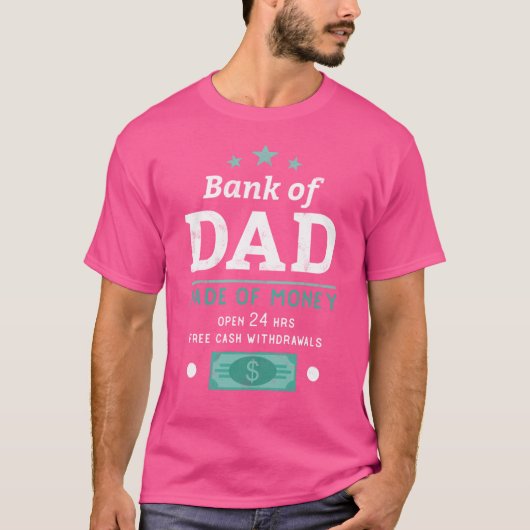 Papa-Bank-Mädchen T-Shirt (Vorderseite)