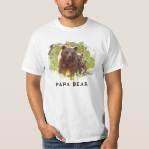 *~* PAPA BAR 2 Cubs Art Vatertag Geschenk AP86 T-Shirt