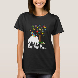 Papa Bär Autismus-Bewusstsein Liebe Unterstützung T-Shirt