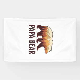 Papa Bär Bär Silhouette Vintage Wald T-Shirt_1 Banner