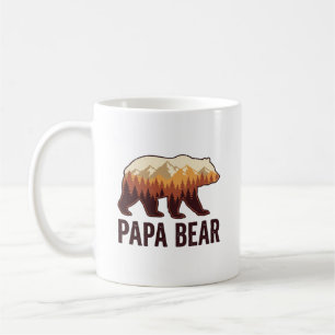 Papa Bär Bär Silhouette Vintage Wald T-Shirt_1 Kaffeetasse