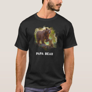 *~* PAPA BÄR Cub Vater-Tag Geschenk AP86 Kunst T-Shirt