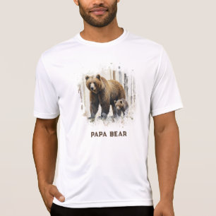 *~* PAPA BÄR Cubs kunstvolles Vatertagsgeschenk AP T-Shirt
