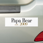 Papa-Bär Est 2009 Autoaufkleber (Auf Auto)