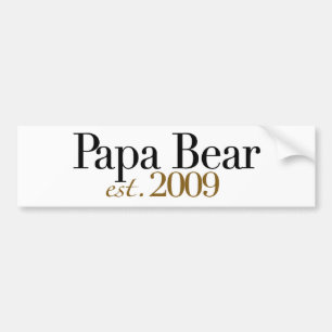 Papa-Bär Est 2009 Autoaufkleber