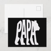 Papa Bär Feiertagspostkarte (Vorne/Hinten)