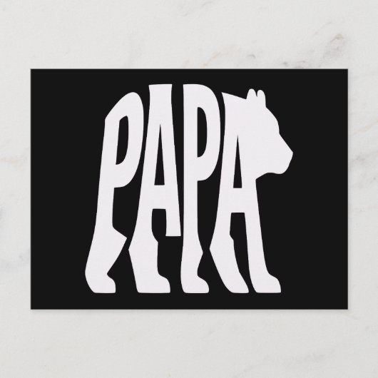 Papa Bär Feiertagspostkarte (Vorderseite)