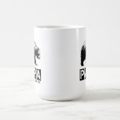 Papa-Bär für Vater 2014, Grunge-Schwarzes Kaffeetasse (Mittel)