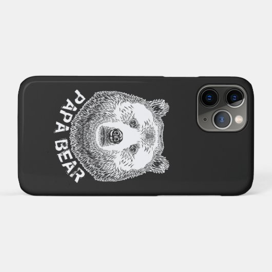 Papa-Bär, Handgezeichnete Illustration Case-Mate iPhone Hülle (Rückseite (Horizontal))