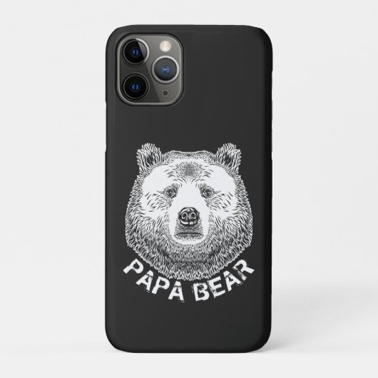 Papa-Bär, Handgezeichnete Illustration Case-Mate iPhone Hülle (Rückseite)