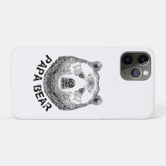 Papa-Bär, Handgezeichnete Illustration Case-Mate iPhone Hülle (Rückseite (Horizontal))