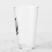 Papa-Bär, Handgezeichnete Illustration Glas (Links)