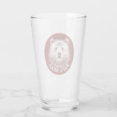Papa-Bär, Handgezeichnete Illustration Glas (Rückseite)