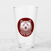 Papa-Bär, Handgezeichnete Illustration Glas (Vorderseite)