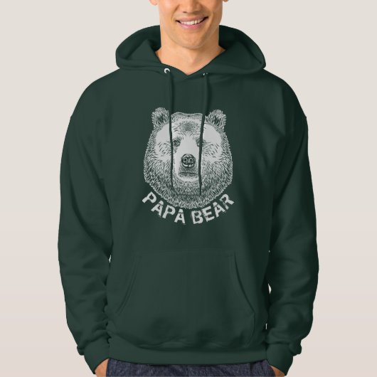 Papa-Bär, Handgezeichnete Illustration Hoodie (Vorderseite)