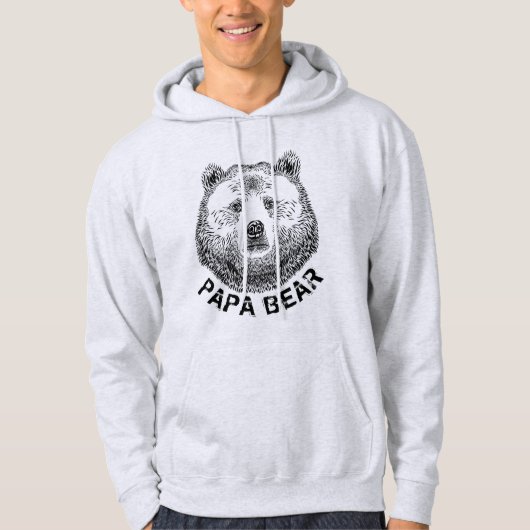 Papa-Bär, Handgezeichnete Illustration Hoodie (Vorderseite)