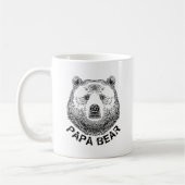 Papa-Bär, Handgezeichnete Illustration Kaffeetasse (Links)