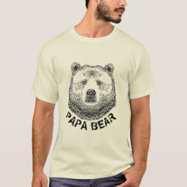 Papa-Bär, Handgezeichnete Illustration T-Shirt