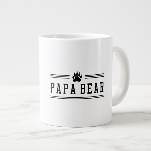Papa-Bär Jumbo-Tasse (Vorderseite Rechts)