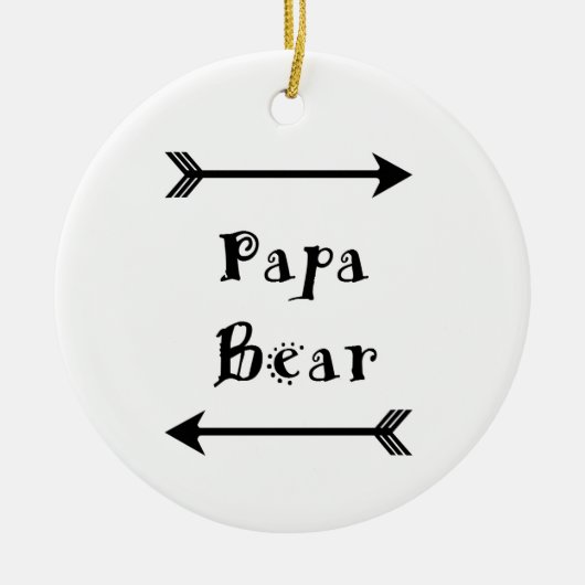Papa-Bär Keramikornament (Vorne)