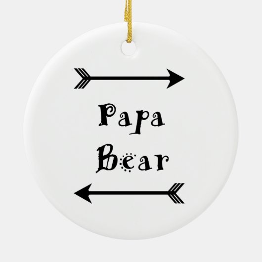Papa-Bär Keramikornament (Hinten)