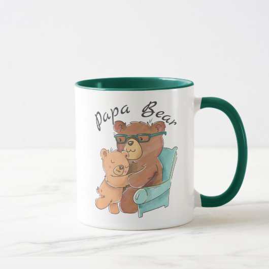 Papa-Bär mit Babybär Tasse (Rechts)