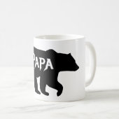 PAPA Bär, Papa, Vater, Vatertag Kaffeetasse (VorderseiteRechts)