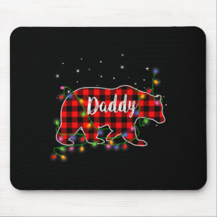 Papa Bär Rotkariert Weihnachts-Pyjama-Familien-Ges Mousepad
