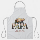 PAPA-Bär - Rustikale Aquarellfarbe Silhouette Schürze (Vorderseite)