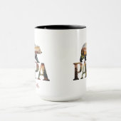PAPA-Bär - Rustikale Aquarellfarbe Silhouette Tasse (Zentrum)