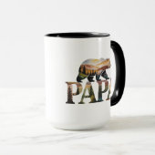 PAPA-Bär - Rustikale Aquarellfarbe Silhouette Tasse (VorderseiteRechts)