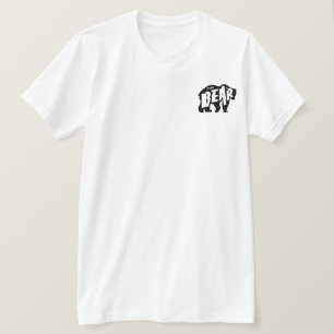 Papa Bär Silhouette.Schwarz T-Shirt
