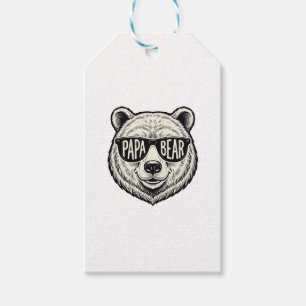 Papa Bär Sonnenbrille Bär Kopf Vektor Design_1 Geschenkanhänger