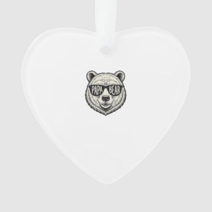 Papa Bär Sonnenbrille Bär Kopf Vektor Design_1 Ornament