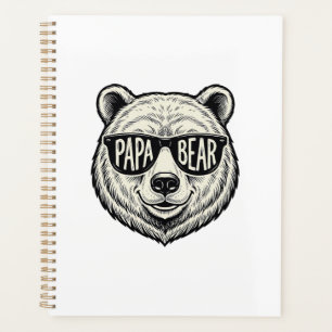 Papa Bär Sonnenbrille Bär Kopf Vektor Design_1 Planer