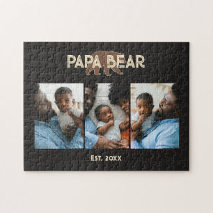 Papa Bär Vater Jahr Gegründet 3 Foto Puzzle