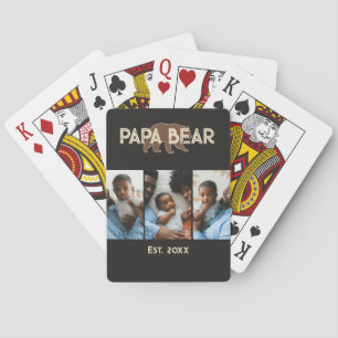 Papa Bär Vater Jahr Gegründet 3 Foto Spielkarten