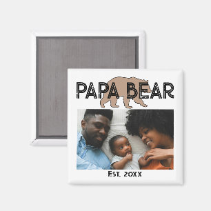Papa Bär Vater Jahr Gegründet Foto Magnet