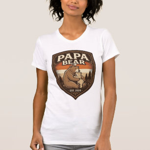 Papa Bär Vintage Gravur Bär Shirt Design_1