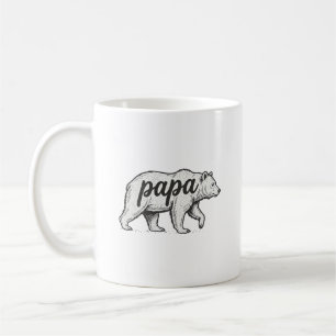 Papa Bär Vintage Gravur Vektor Design_1 Kaffeetasse
