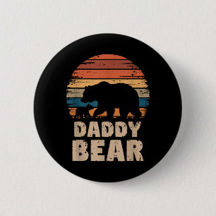 Papa Bär Vintage Retro Lustiger Vatertag 1 Würfel Button