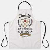 Papa Barbecue König Schürze mit individuellem Name (Vorderseite)
