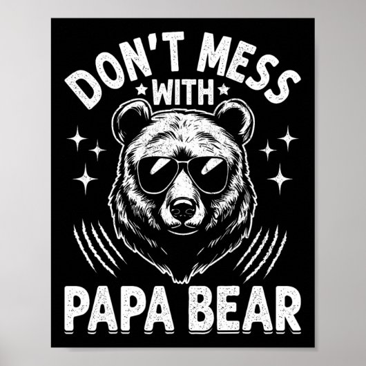 Papa Bären nicht mit Papa-Bären-Funny-Vätern durch Poster (Vorne)